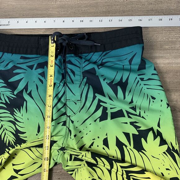 Old Navy Mens Swim Trunks Shorts Size 30 Drawstring Palm Surfing Elastic Waist - Picture 3 of 10